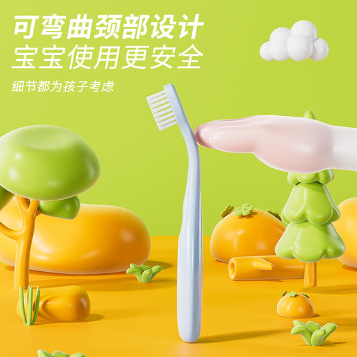 【超模君严选】KUTA糖果手柄牙刷（8支装）刷乳牙护齿1-6岁宝宝硅胶软毛手柄牙刷小孩训练刷牙 商品图4