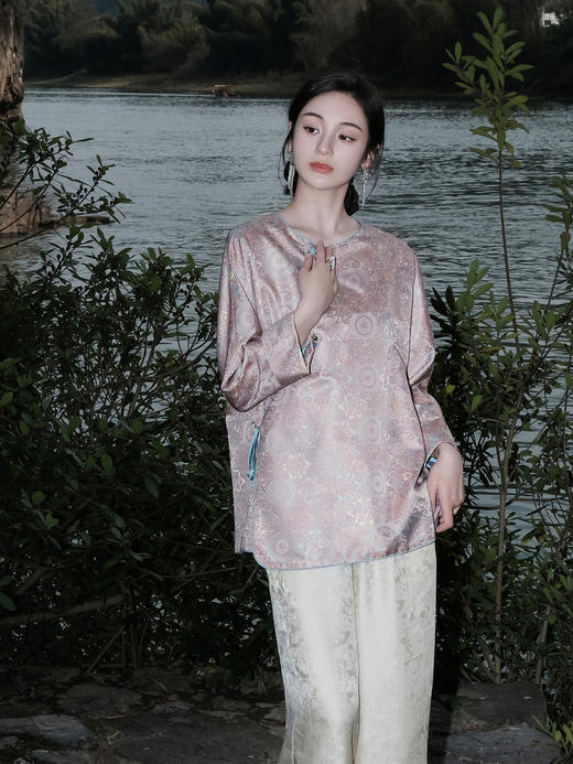 盛唐婧 |真丝宋锦宝相花外套 商品图0