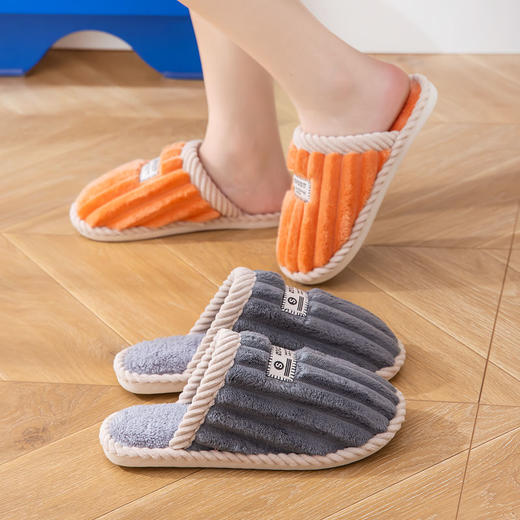 棉拖鞋女冬季情侣保暖毛绒学生宿舍室内居家居月子毛毛拖鞋男冬天 商品图4