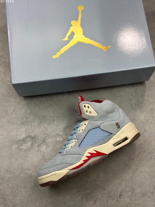 夏日特惠💰500 Air Jordan 5 Retro Low GC "CNY" 高邦 AJ5浅蓝红乔丹篮球鞋系列 商品图2