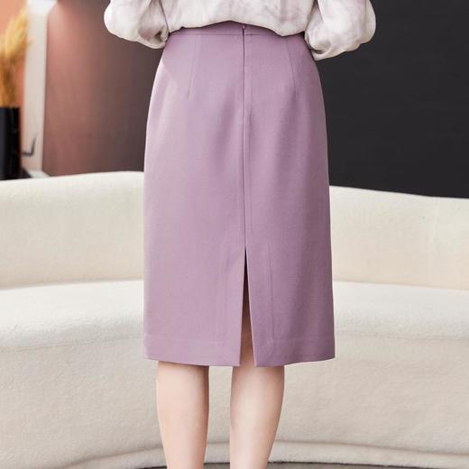 开叉半身裙女2024春装新款高腰显瘦西装裙中长款包臀裙1770 商品图4