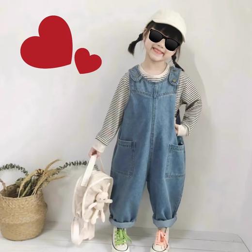 【韩风童装，潮流休闲！】童装韩版秋装男女童，新款宝宝休闲牛仔背带裤，连身裤儿童牛仔裤ry 商品图1