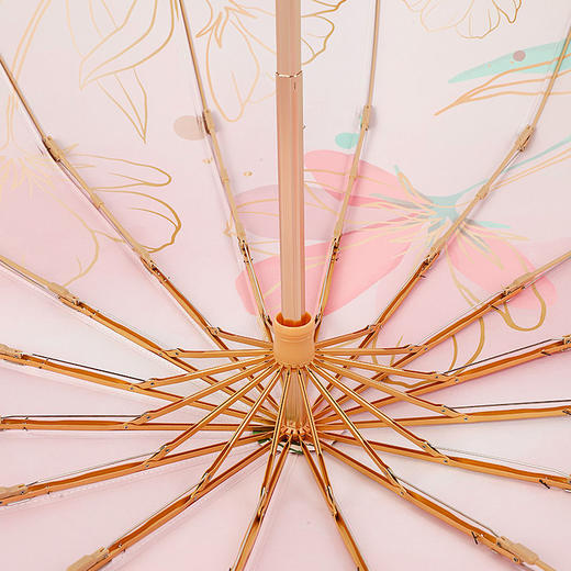 16骨铝合金手动式雨伞晴雨两用新国风防雨伸缩式便宜耐用防紫外线 商品图4