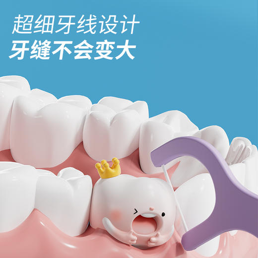kuta牙线儿童剔牙缝清洁婴幼儿牙线棒卡通便携装 商品图2
