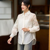 芳外2025夏季新款气质淑女风金纽扣薄款衬衣减龄百搭衬衫女1329 商品缩略图3
