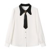 飘带雪纺衫女上衣2024春装新款职业洋气小衫长袖女衬衣0596 商品缩略图4