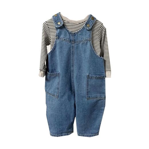 【韩风童装，潮流休闲！】童装韩版秋装男女童，新款宝宝休闲牛仔背带裤，连身裤儿童牛仔裤ry 商品图4