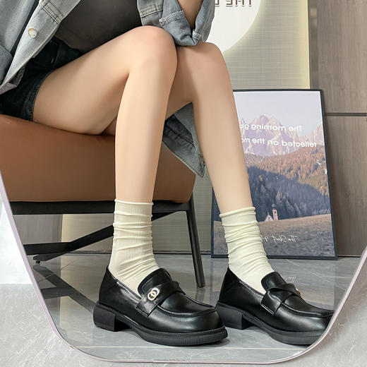 Hawdweke-新款英伦风一脚蹬乐福鞋系列绑带多款式可选 商品图0