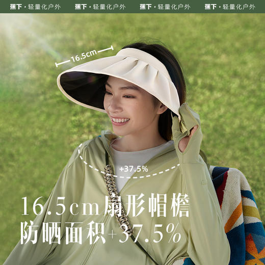 蕉下纭际系列贝壳女士户外防晒空顶帽 商品图2