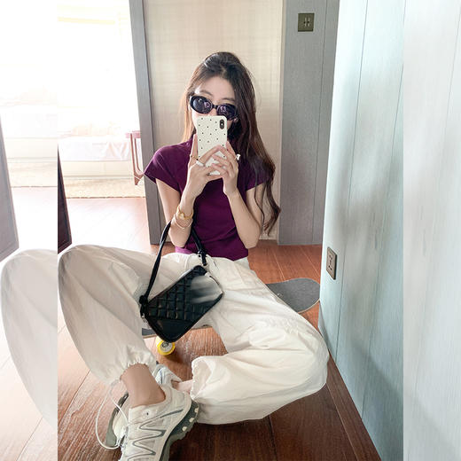 <曾小咸推荐> 【囤货系列】5色纯色正肩T恤 商品图4