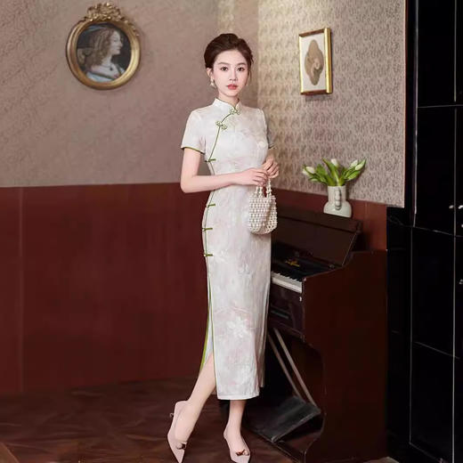 GSJ-864新式旗袍改良版年轻款少女复古民国风气质高端长款老上海性感优雅 商品图0