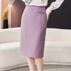 开叉半身裙女2024春装新款高腰显瘦西装裙中长款包臀裙1770 商品缩略图0