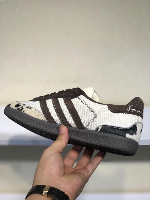 夏日特惠💰350 WALES BONNER x adidas originals Samba 头层真马毛 徳训 耐磨低帮板鞋 男女同款 商品图2