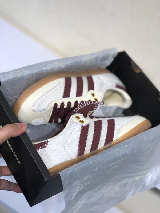 夏日特惠💰350 WALES BONNER x adidas originals Samba 头层真马毛 徳训 耐磨低帮板鞋 男女同款 商品图7