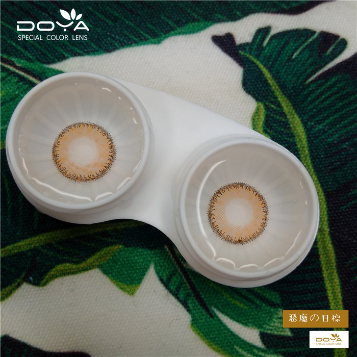 DOYA 恶魔之目棕色美瞳镜片实物图