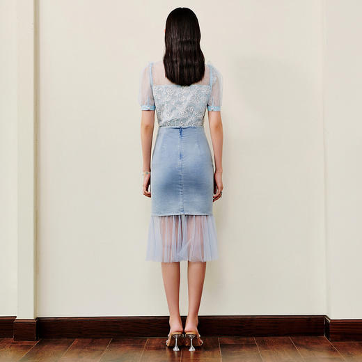 国风新中式网纱蕾丝雪纺衫夏季盘扣领仙美上衣女MS88TP255B00 商品图4