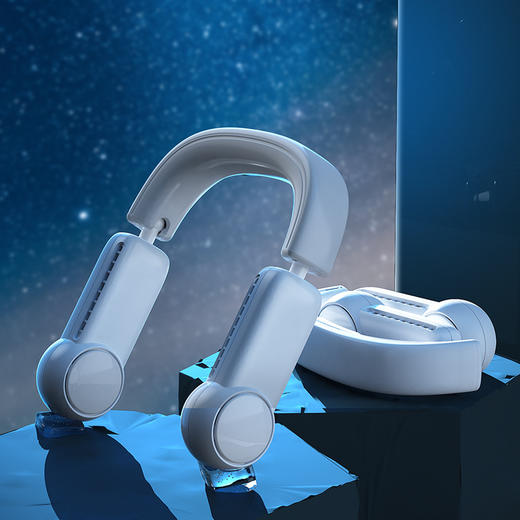 【清凉一夏！挂脖式风扇 可收纳手持usb迷你小风扇】折叠易收纳 三档风力 无叶懒人制冷挂脖风扇 商品图9