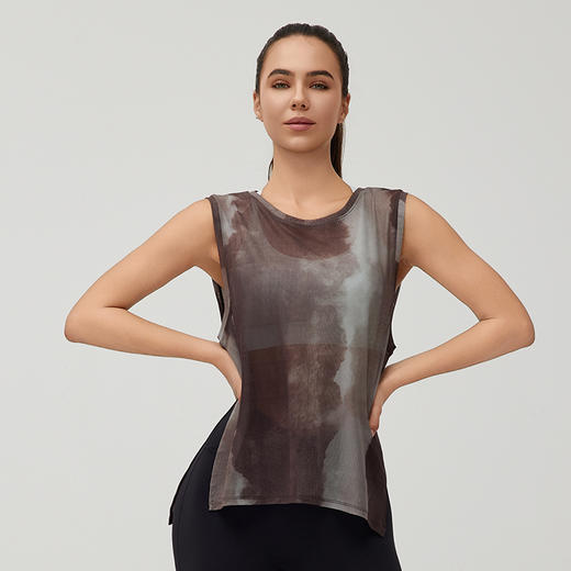 IYOGA  2024美式复古水墨外穿背心罩衫  T064 商品图2