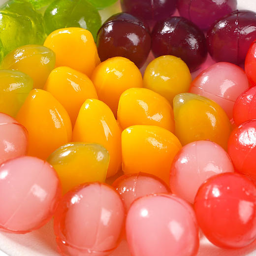 【0脂肪！能剥皮果汁软糖】白桃味，青提味，葡萄味，青芒味，黄芒味，荔枝味，抖音网红混合高颜值夹心QQ糖扒皮芒果橡皮糖果 商品图1