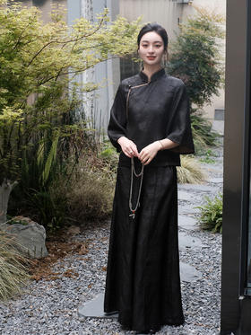 盛唐婧 |原色香云纱绞罗阔腿裤