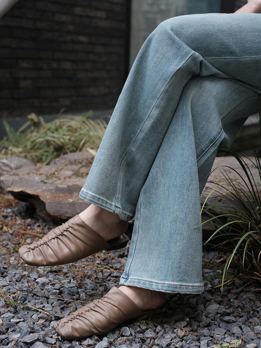 盛唐婧 |水洗蓝牛仔直筒阔腿裤[特价品] 商品图4