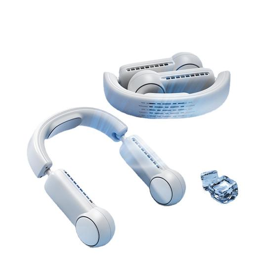 【清凉一夏！挂脖式风扇 可收纳手持usb迷你小风扇】折叠易收纳 三档风力 无叶懒人制冷挂脖风扇 商品图4