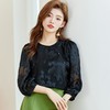 国风款圆领雪纺衫2024春装新款七分袖小衫刺绣女衬衣1820 商品缩略图3