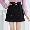 黑色A字裙2024春装新款女半身裙高腰气质打底裙短裙5120 商品缩略图2