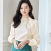 立领蝴蝶结雪纺衫上衣2024春装新款洋气小衫长袖女衬衣0593 商品缩略图2
