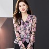 荷叶边碎花雪纺衫女2024春装新款洋气小衫长袖女衬衣1765 商品缩略图0