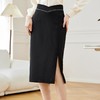 开叉半身裙女2024春装新款高腰显瘦直筒裙中长裙包臀裙605 商品缩略图2
