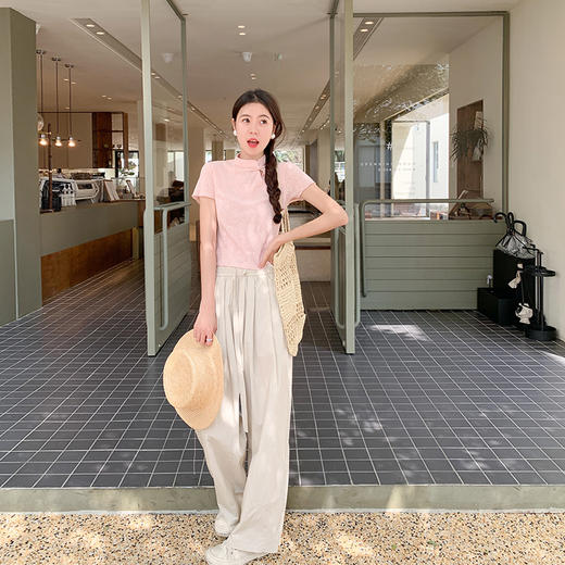 <曾小咸推荐>现货秒杀！最后一波 ！抢到赚到！【复古女郎】国风粉色短袖 日常99.99 立减40 秒杀59.99！ 商品图1