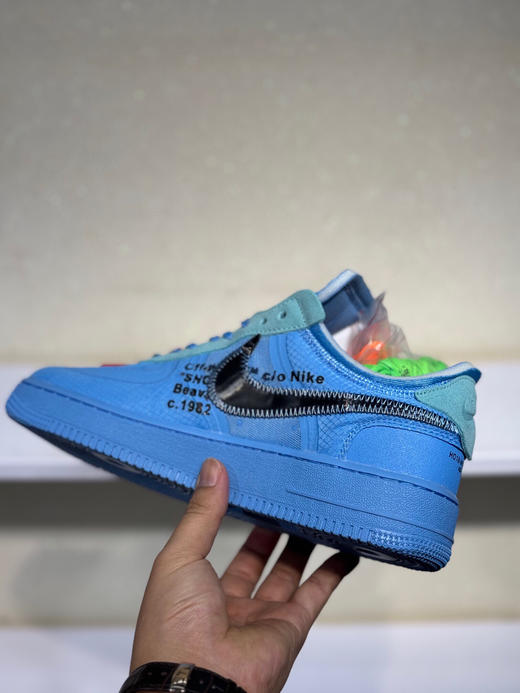 夏日特惠💰360 OFF-WHITE x Nike Air Force1 Low Black White 2.0 联名潮流款 空军一号低帮防滑休闲板鞋 男女同款 商品图2