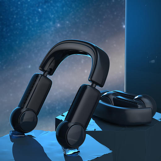 【清凉一夏！挂脖式风扇 可收纳手持usb迷你小风扇】折叠易收纳 三档风力 无叶懒人制冷挂脖风扇 商品图6