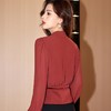 短款V领雪纺衫女上衣2024春装新款洋气小衫长袖女衬衣8899 商品缩略图3