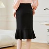 雪纺半身裙女2024春装新款显瘦荷叶边鱼尾裙气质中长裙606 商品缩略图3