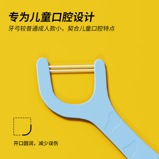 kuta牙线儿童剔牙缝清洁婴幼儿牙线棒卡通便携装双线 商品图3