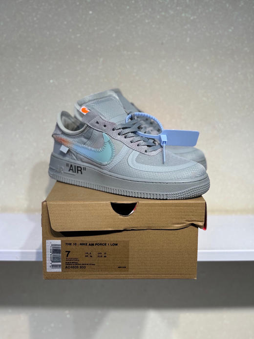 夏日特惠💰360 OFF-WHITE x Nike Air Force1 Low Black White 2.0 联名潮流款 空军一号低帮防滑休闲板鞋 男女同款 商品图4