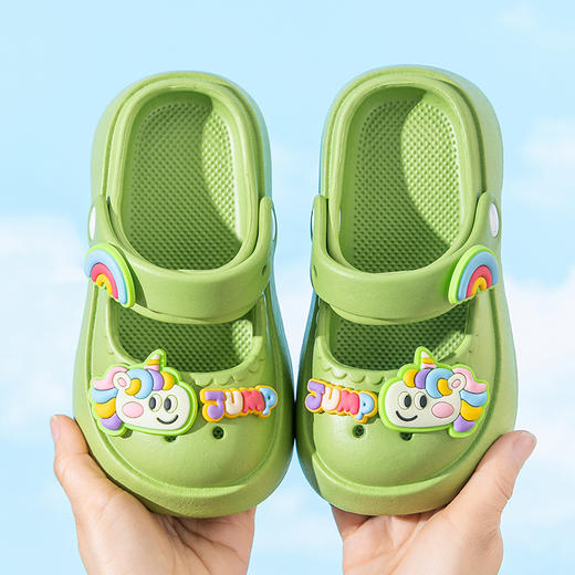 【简约色彩，夏日搭配更随心！】独角兽小女孩拖鞋夏季室内软底，公主宝宝可爱沙滩儿童洞洞鞋户外-QQ 商品图8