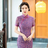 妈妈旗袍3分袖复古修身SYG801 商品缩略图3
