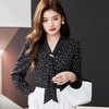 V领飘带碎花雪纺衫2024春装新款职业小衫长袖女衬衣1793 商品缩略图3