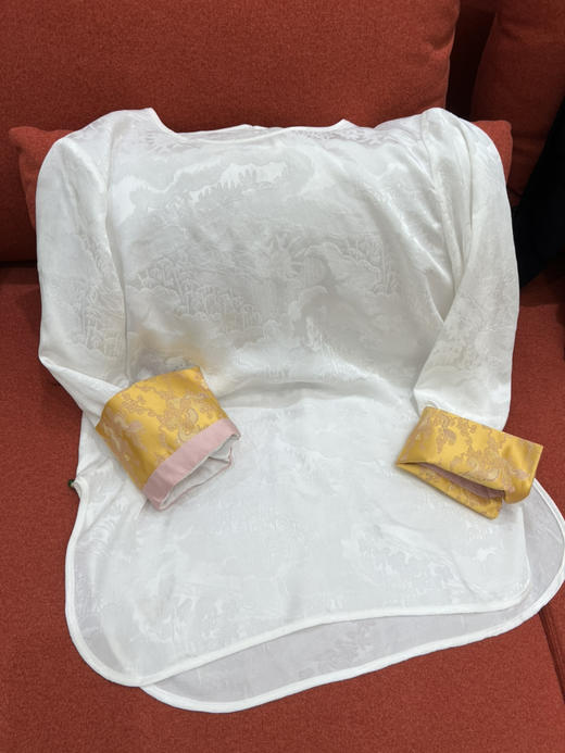 328-1新中式 真丝提花 宋锦袖口 圆领九分袖 衬衫 上衣 发货不能催‼️ 商品图0