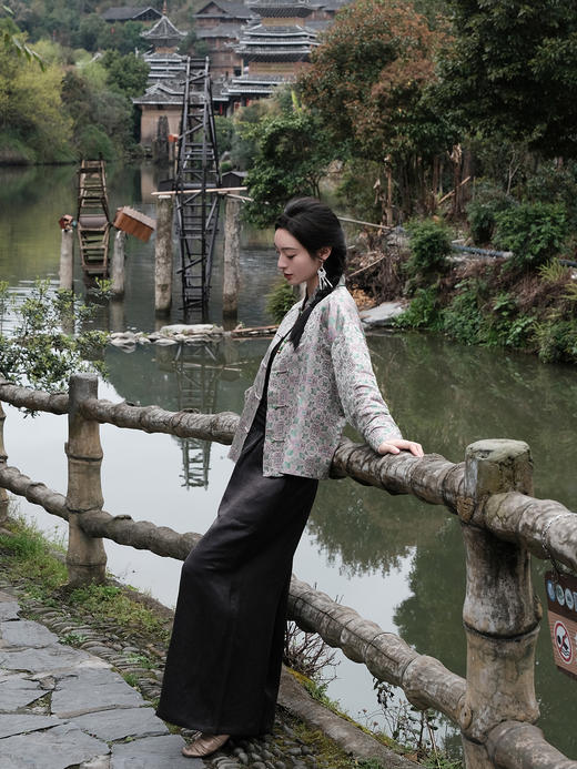 盛唐婧 |真丝宋锦如意纹外套 商品图3