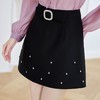 黑色A字裙2024春装新款女半身裙高腰气质打底裙短裙5120 商品缩略图4
