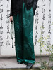 盛唐婧 |真丝缎牡丹花直筒阔腿裤 商品缩略图2