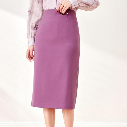 职业后开叉西装裙女20024春装新款高腰包臀中长款A字裙6509 商品图1