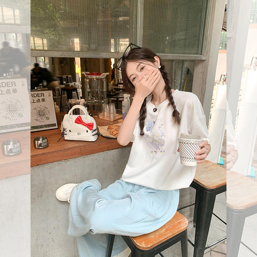 <曾小咸推荐>韩系印花短袖T 商品图2