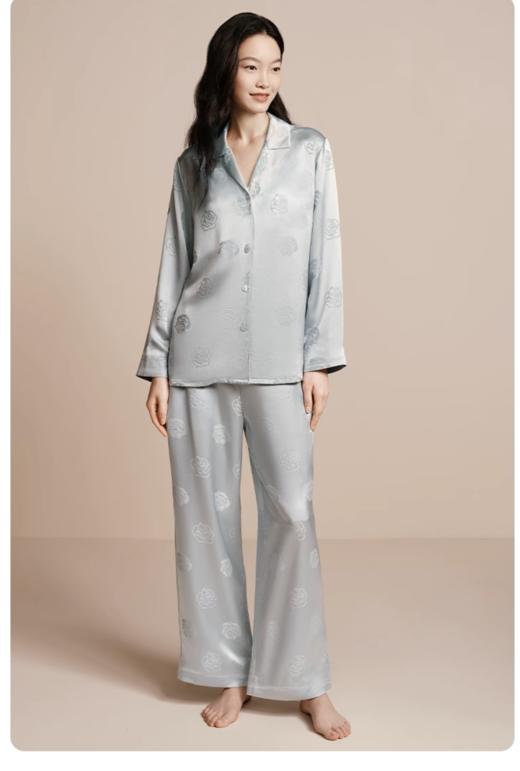 凤凰之家“玫瑰晨露”真丝睡衣家居服 商品图1