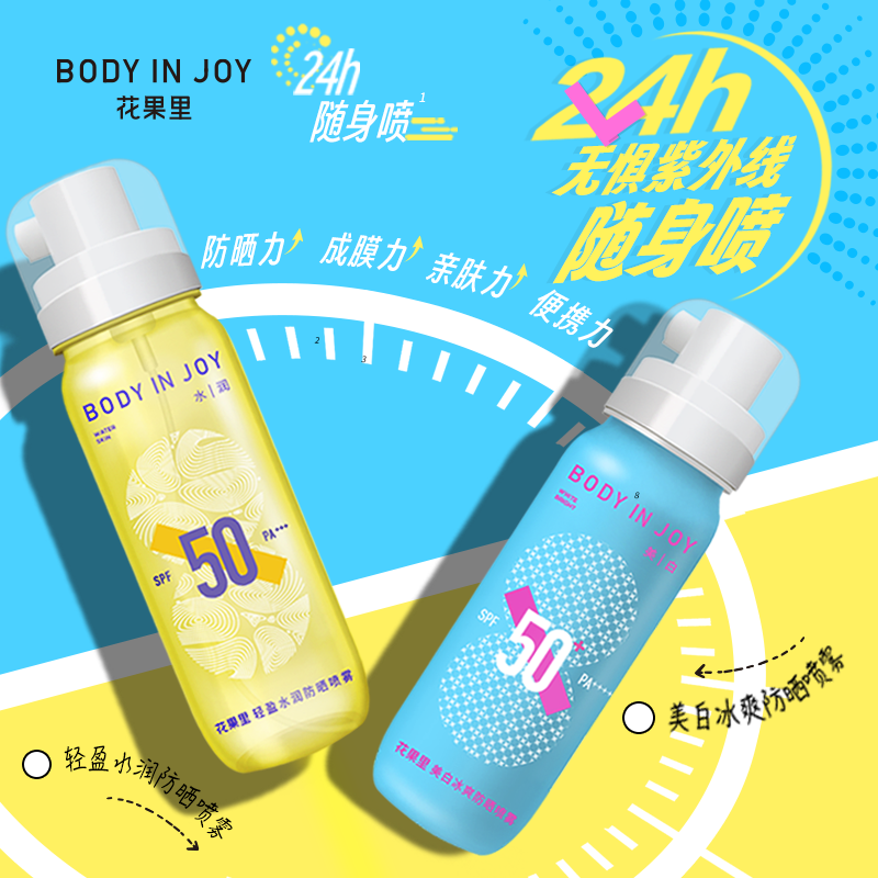 BodyInJoy/花果里防晒喷雾  SPF50+PA+++【狼人杀IP联名款】88ml  全身防紫外线 效期20261024