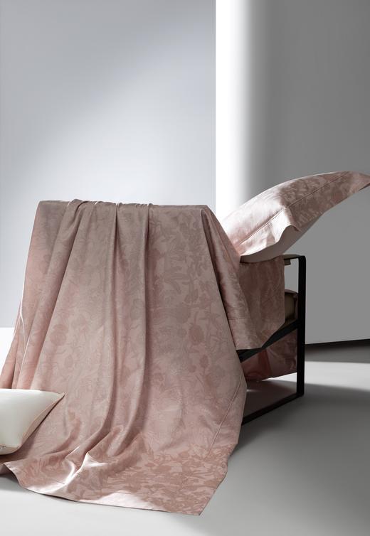 利路米家纺24年春季新款百支匹马棉色织提花四件套  卢浮花园--赤粉 商品图5